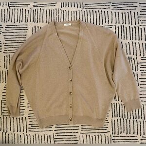 Peserico Beige Button-Up Cardigan